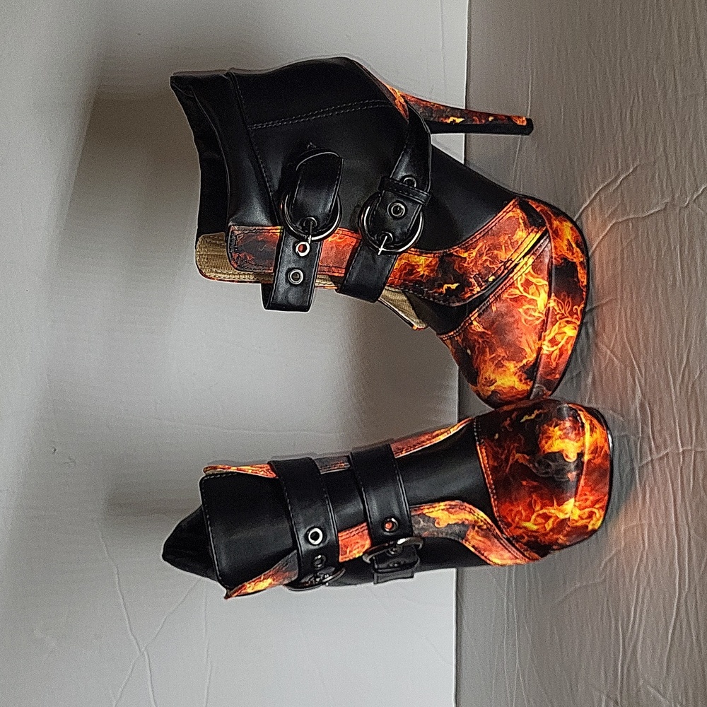 Show Story High Heel Stilleto Platform Boots - Picture 2 of 12